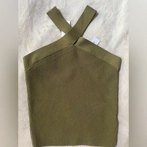 Aritzia Babaton Sculpt Knit Cross Top